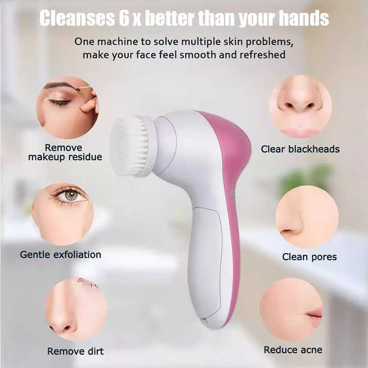 5-in-1 Beauty Care Massager-	Facial Cleansing Brush