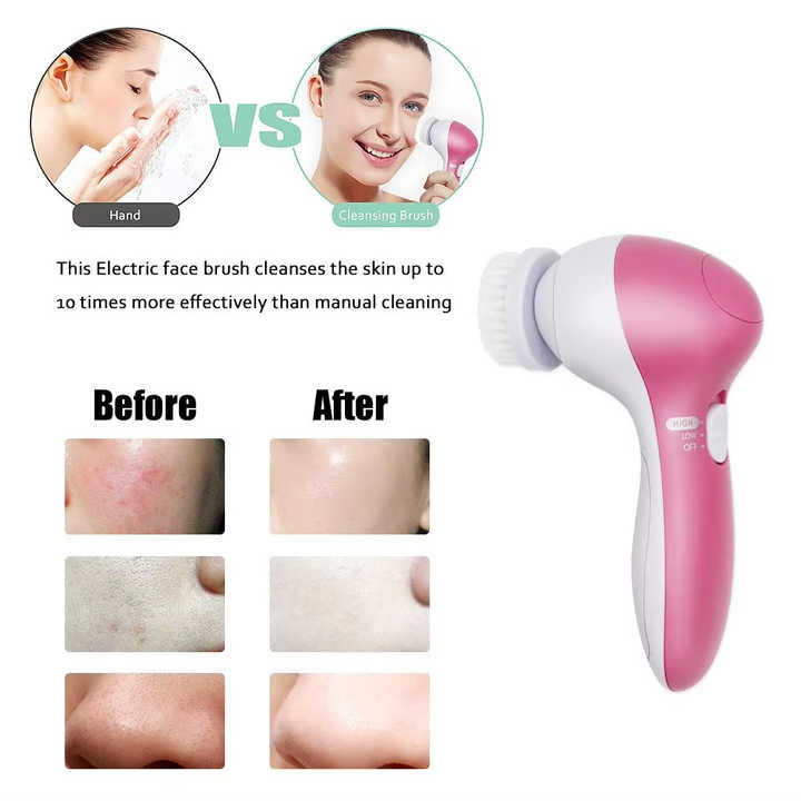 5-in-1 Beauty Care Massager-	Facial Cleansing Brush