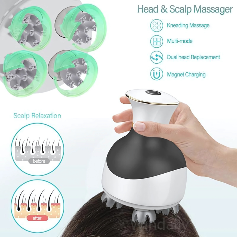 Wireless Head Massager-Kneading Full Body Massager